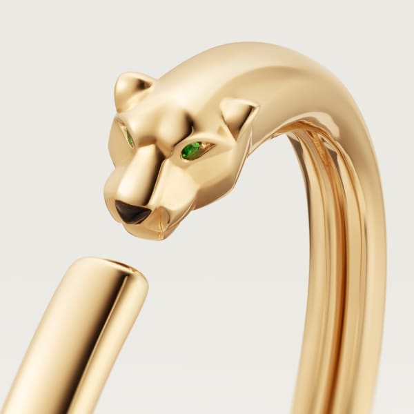 Panthère de Cartier bracelet, small model Yellow gold, onyx, tsavorite garnets