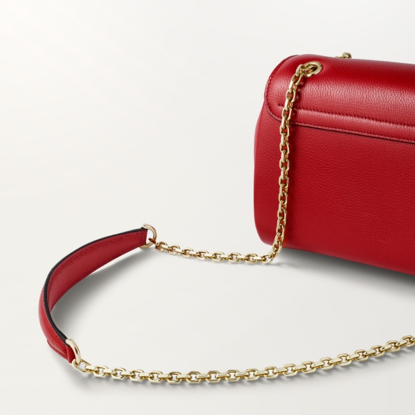 CRL1002357 - Chain bag mini, Panthère de Cartier - Red calfskin and ...