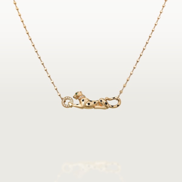 Panthère de Cartier pendant, diamonds Yellow gold, tsavorite garnets, diamonds