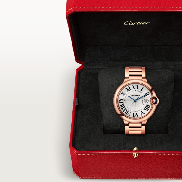 Ballon Bleu de Cartier watch 42mm, automatic movement, rose gold
