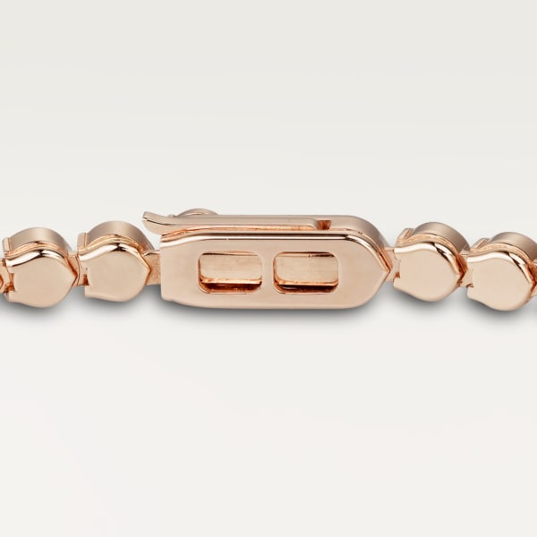 Essential Lines bracelet, brilliant-cut diamonds Rose gold, diamonds