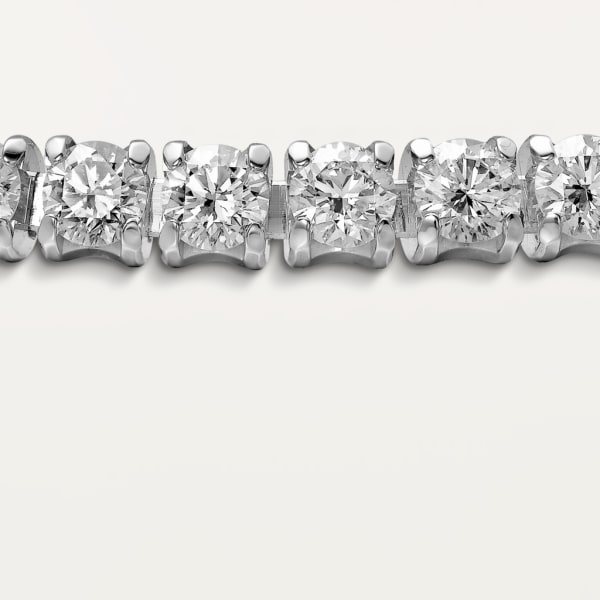 Essential Lines bracelet, brilliant-cut diamonds White gold, diamonds