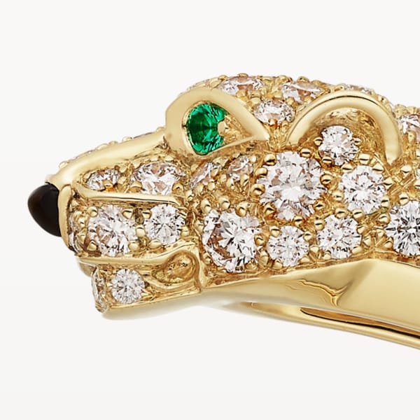 Panthère de Cartier bracelet Yellow gold, onyx, emeralds, diamonds