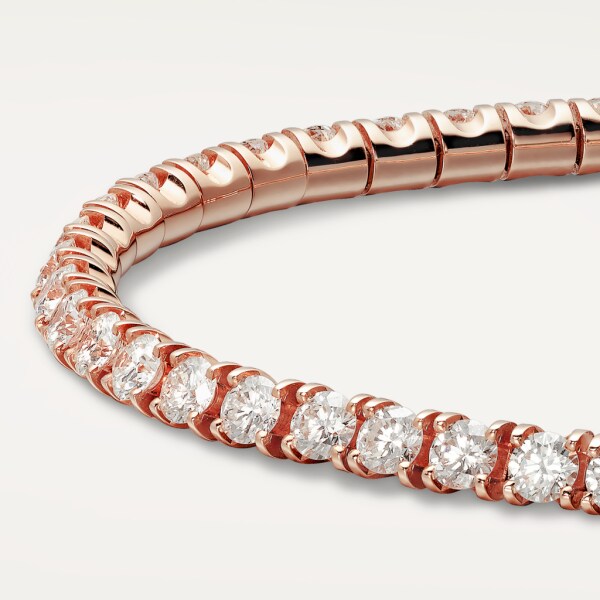 Essential Lines bracelet Rose gold, diamonds
