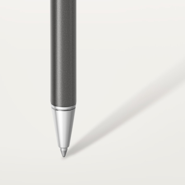 Santos de Cartier ballpoint pen Small model, grey translucent lacquer, palladium finish