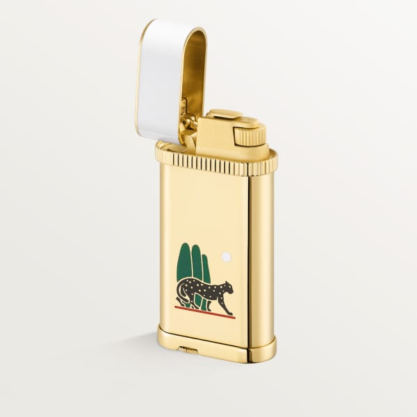 Panthère de Cartier lighter Lacquer, golden-finish metal