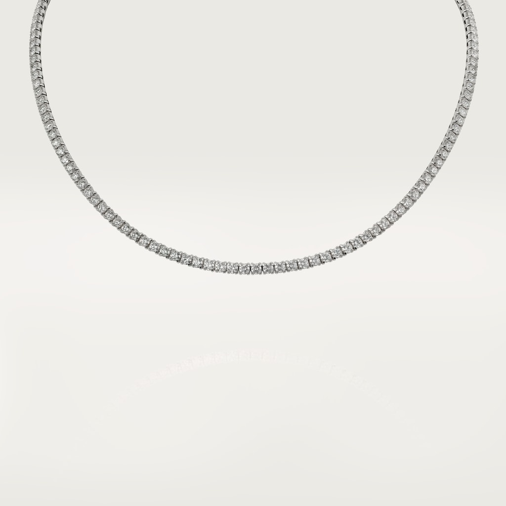 Essential Lines necklace, brilliant-cut diamondsWhite gold, diamonds