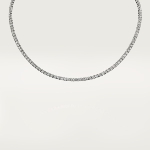 Essential Lines necklace, brilliant-cut diamonds White gold, diamonds