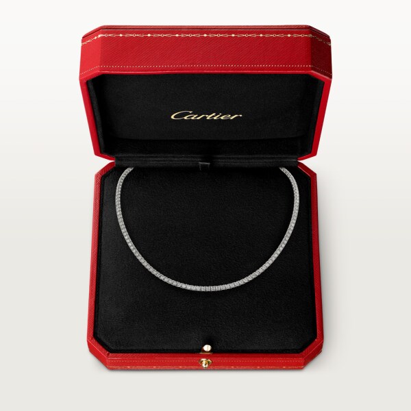 Essential Lines necklace, brilliant-cut diamonds White gold, diamonds