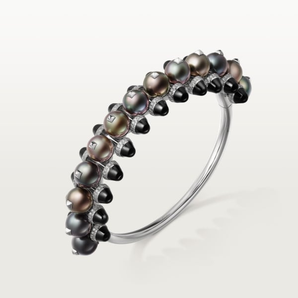 Clash de Cartier bracelet Rhodium-finish white gold, Tahiti pearls, onyx, diamonds