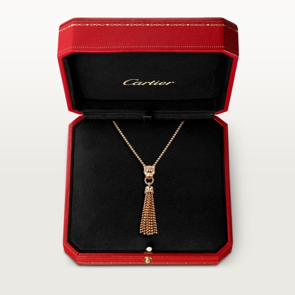 Panthère de Cartier necklace Rose gold, tsavorite garnets, onyx, black lacquer, diamonds.