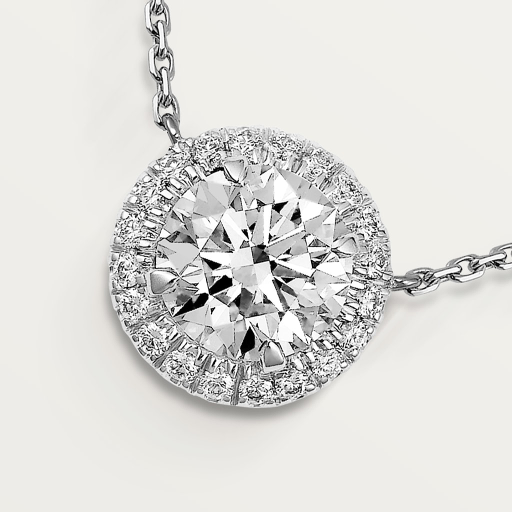 Cartier Destinée pendant, brilliant-cut diamond, paved White gold, diamonds