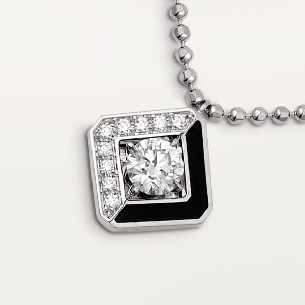 Galanterie de Cartier necklace White gold, black lacquer, diamonds