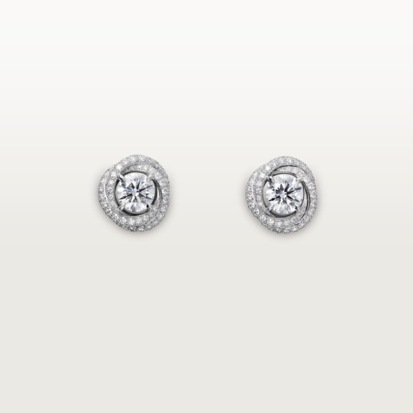 Trinity Ruban earrings White gold, diamonds