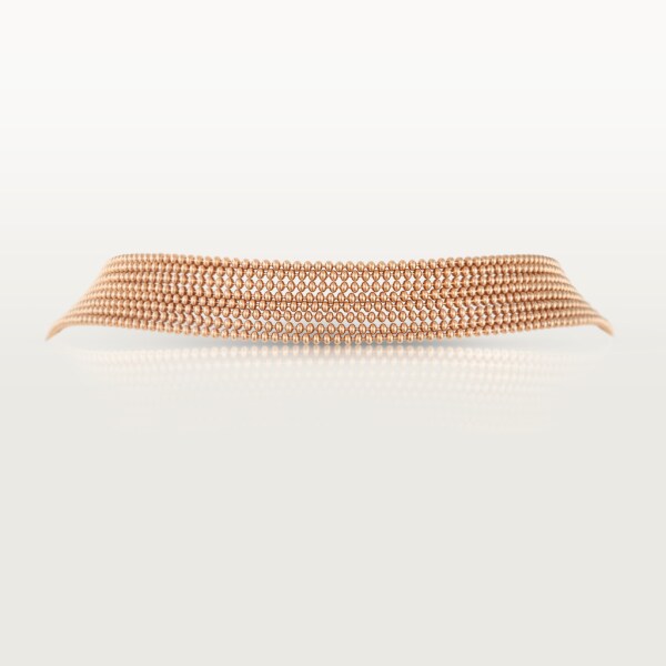 Agrafe necklace Rose gold, diamonds