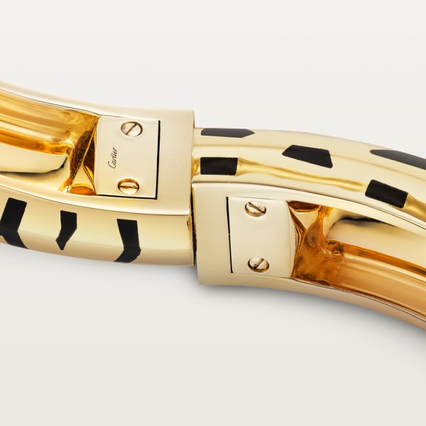 Indomptables de Cartier bracelet Yellow gold, onyx, black lacquer, tsavorite garnets
