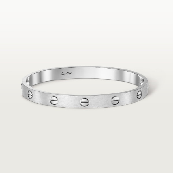 CRB6077117 Brushed LOVE bracelet White gold brushed finish Cartier