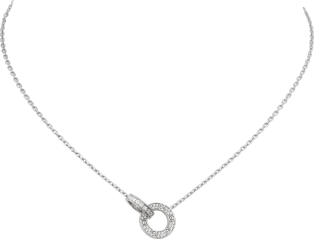 <span class='lovefont'>A </span> necklace, diamond-paved White gold, diamonds