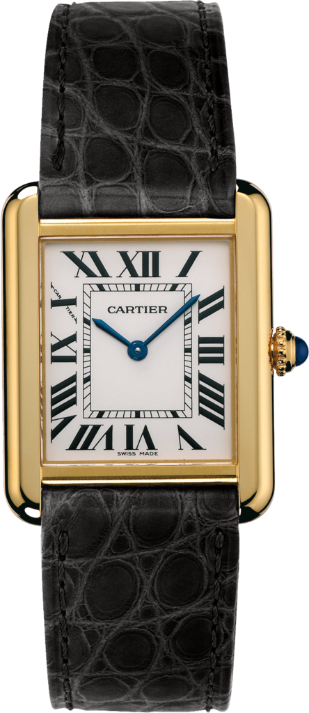 cartier 18k yellow gold tank watch