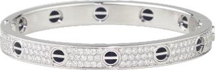 <span class='lovefont'>A </span> bracelet, diamond-paved, ceramic White gold, ceramic, diamonds