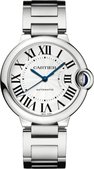 Ballon Bleu de Cartier watch 36mm, automatic movement, steel