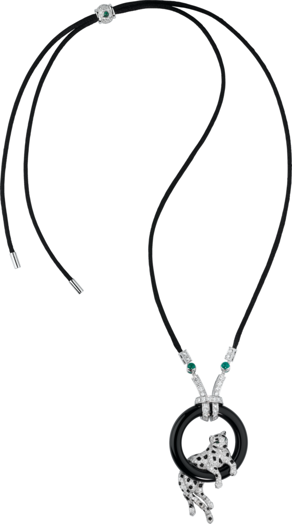 Panthère de Cartier necklacePlatinum, emeralds, onyx, diamonds