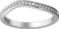 Ballerine wedding ring Platinum, diamonds