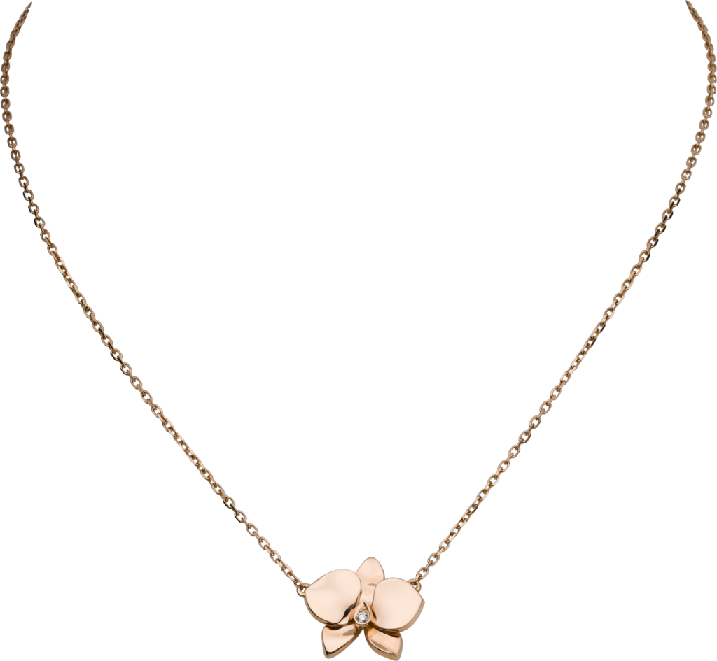 Caresse d'Orchidées par Cartier necklaceRose gold, diamond