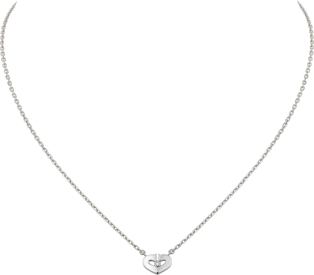 Heart necklace White gold, diamond