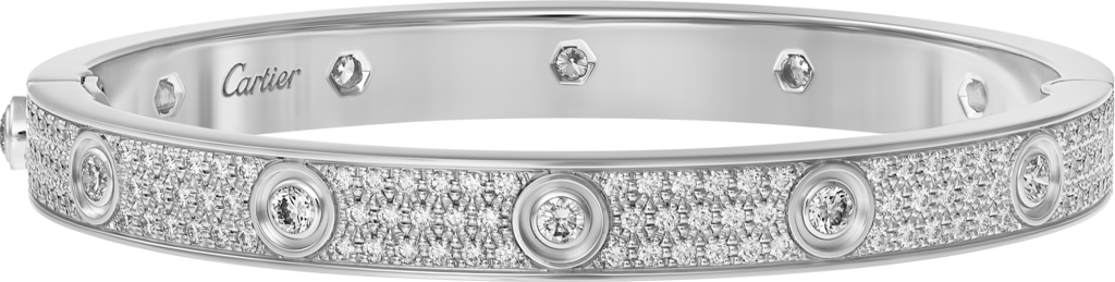 cartier love bracelet with diamonds white gold