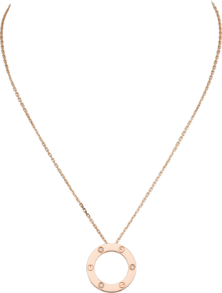 <span class='lovefont'>A </span> necklace, 3 diamonds Rose gold, diamonds