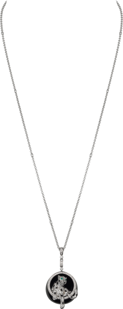 Panthère de Cartier necklaceWhite gold, black nephrite jade, onyx, emerald, diamonds