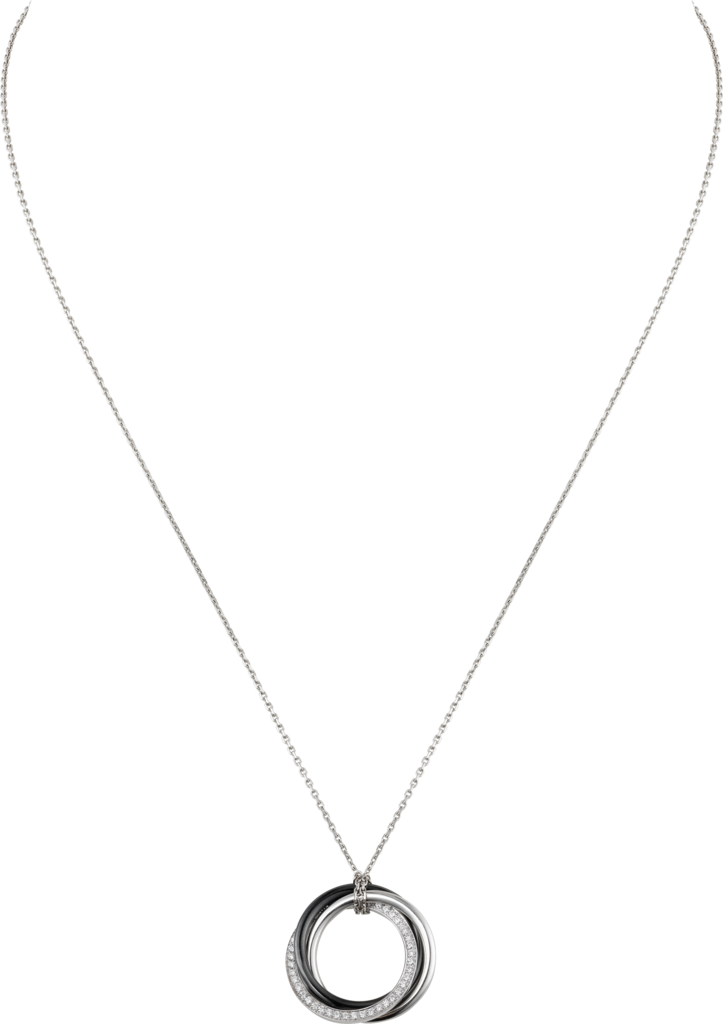Trinity necklaceWhite gold, ceramic, diamonds