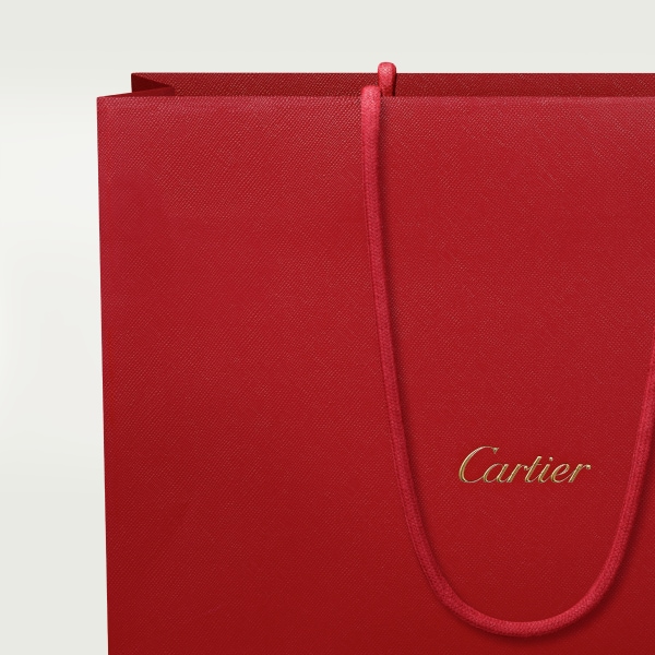 Chain bag small model, Panthère de Cartier  Black quilted calfskin, golden finish