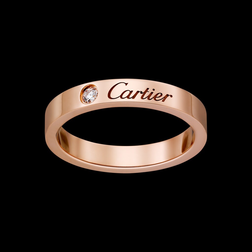 C de Cartier wedding ringRose gold, diamond