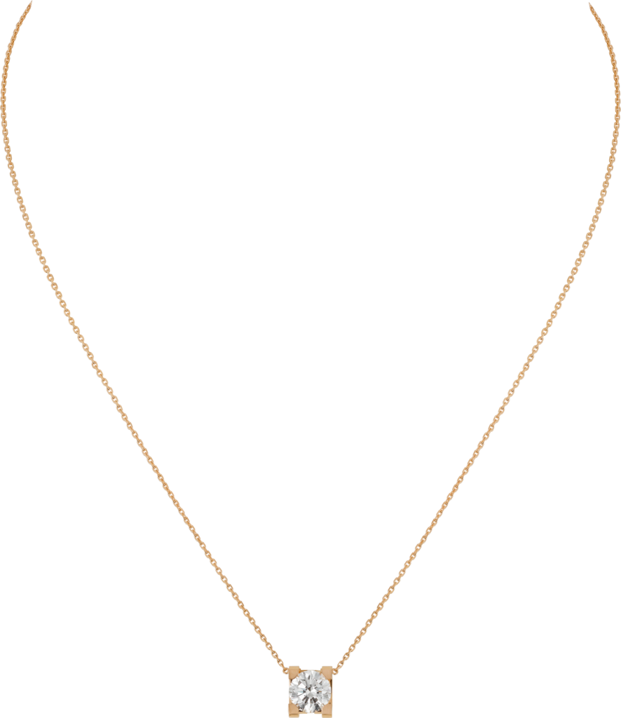 C de Cartier necklaceRose gold, diamond