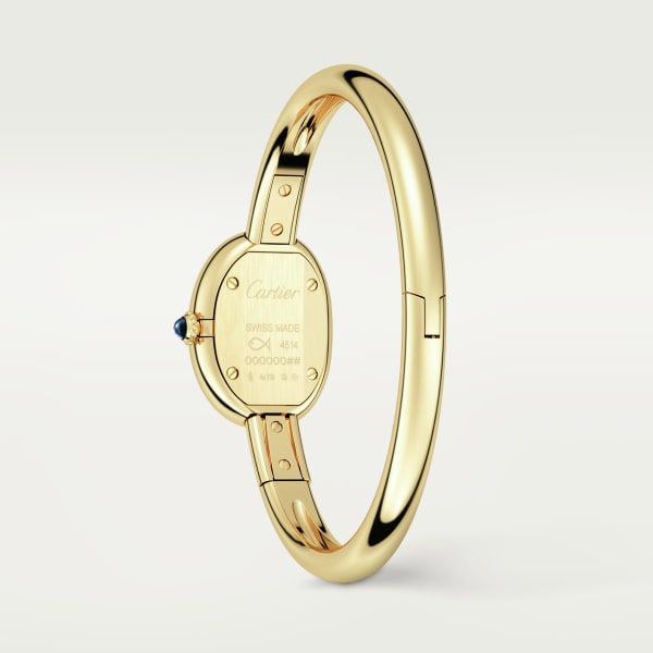 Baignoire watch (Size 15) Mini model, quartz movement, yellow gold