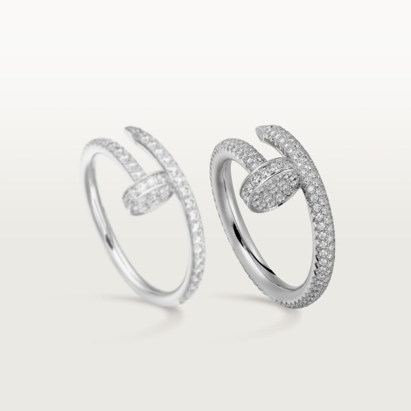 Juste un Clou ring, classic model, paved White gold, diamonds