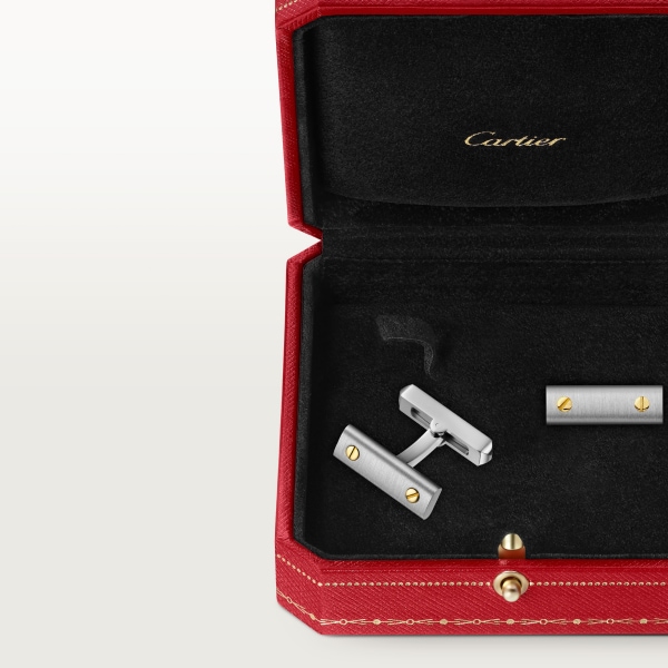Santos de Cartier cufflinks Yellow gold, sterling silver, palladium finish