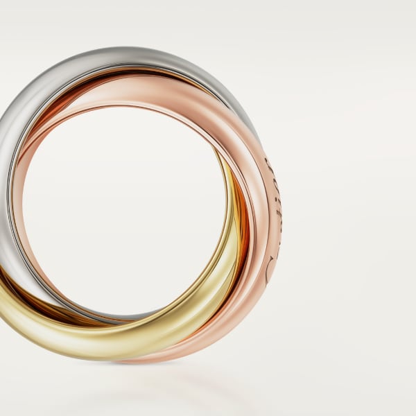 Trinity ring, extra-large model White gold, yellow gold, rose gold