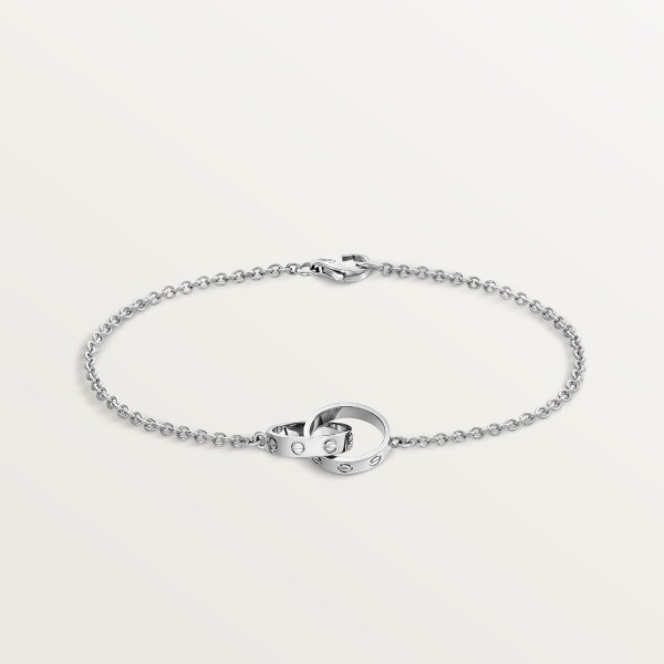 Love bracelet, on chain White gold