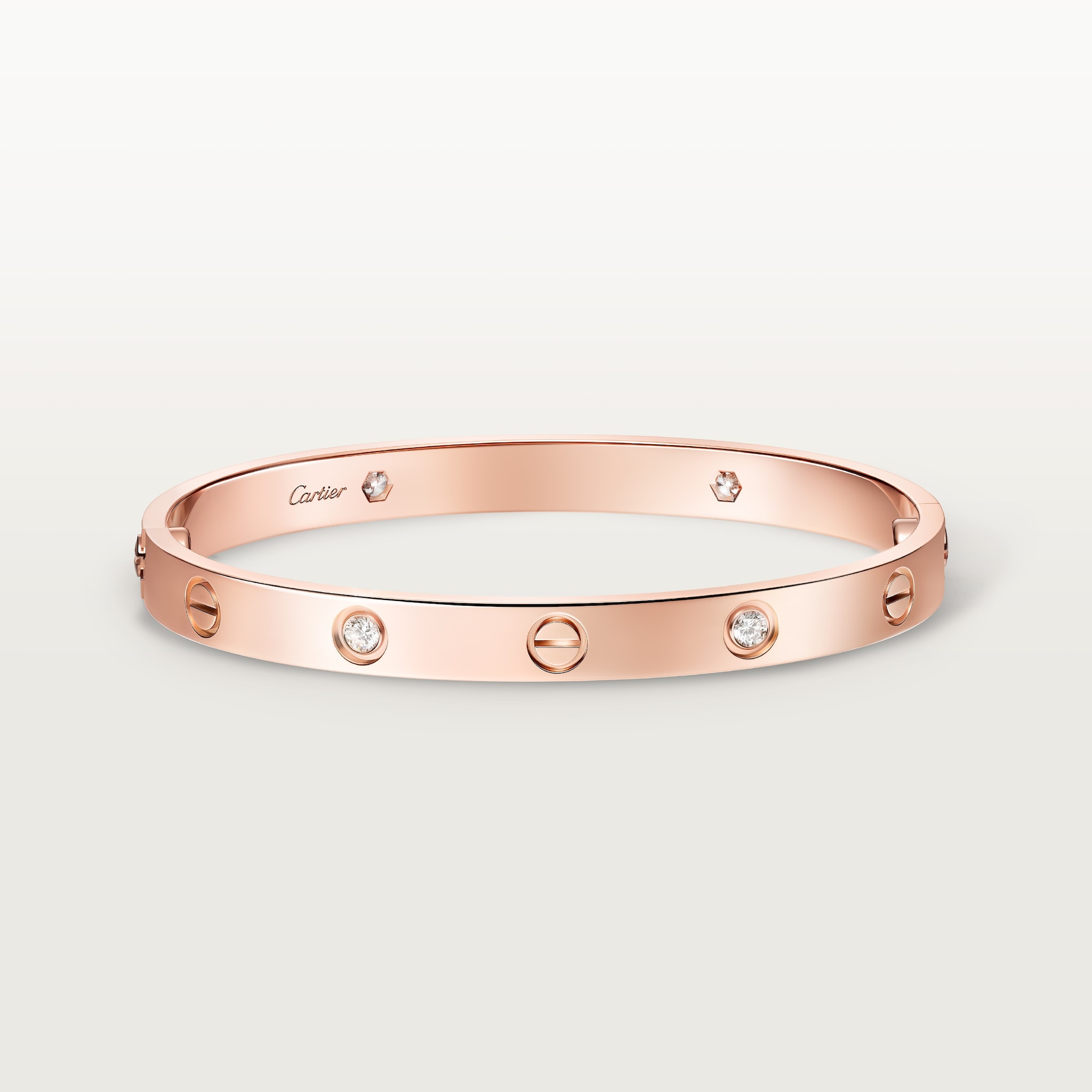 Love bracelet, classic model, 4 diamondsRose gold, diamonds