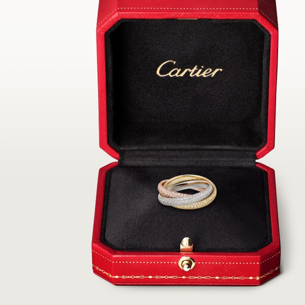 Trinity ring White gold, yellow gold, rose gold, diamonds