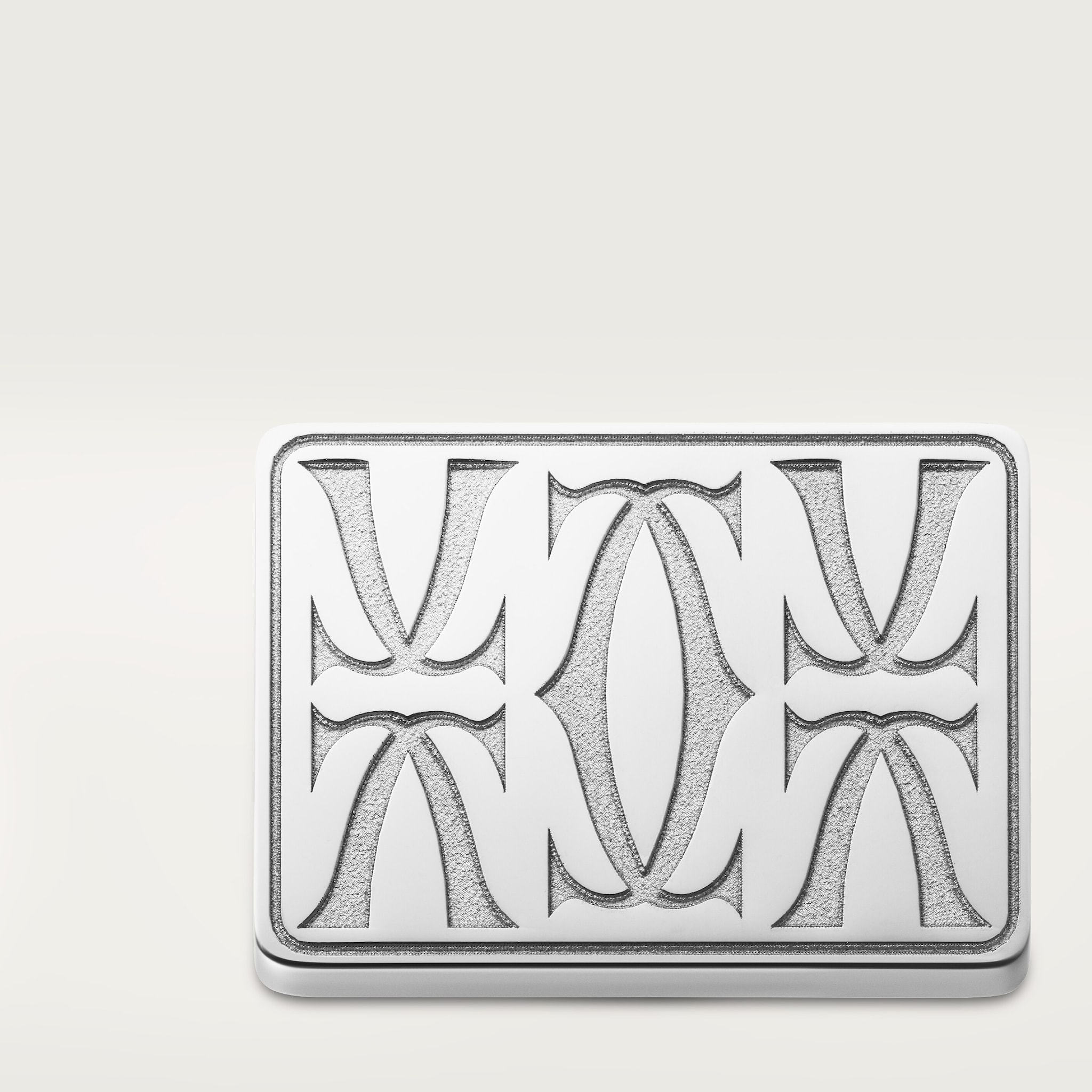 Double C de Cartier cufflinksSterling silver, palladium finish.