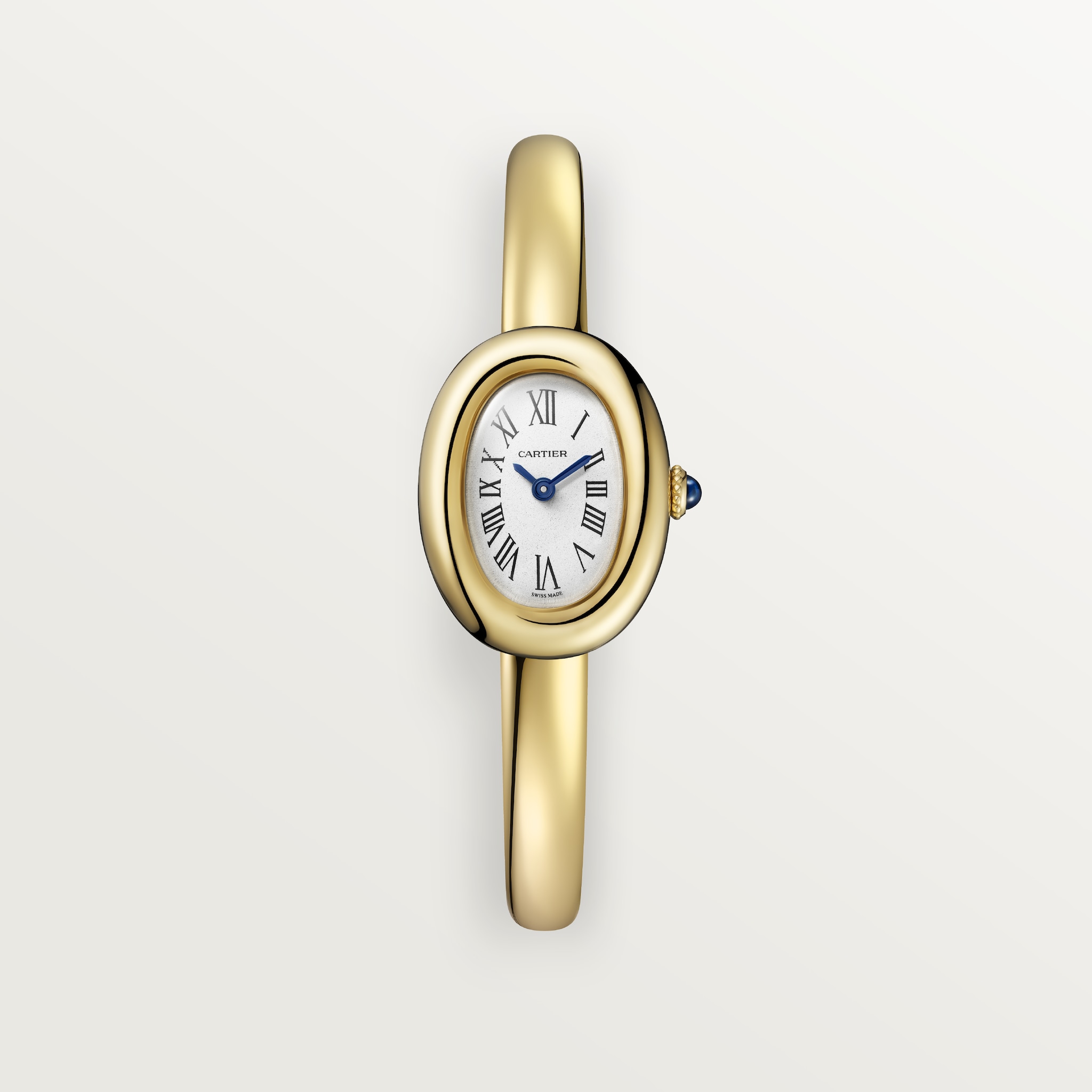 Baignoire watch (Size 16)Mini model, quartz movement, yellow gold