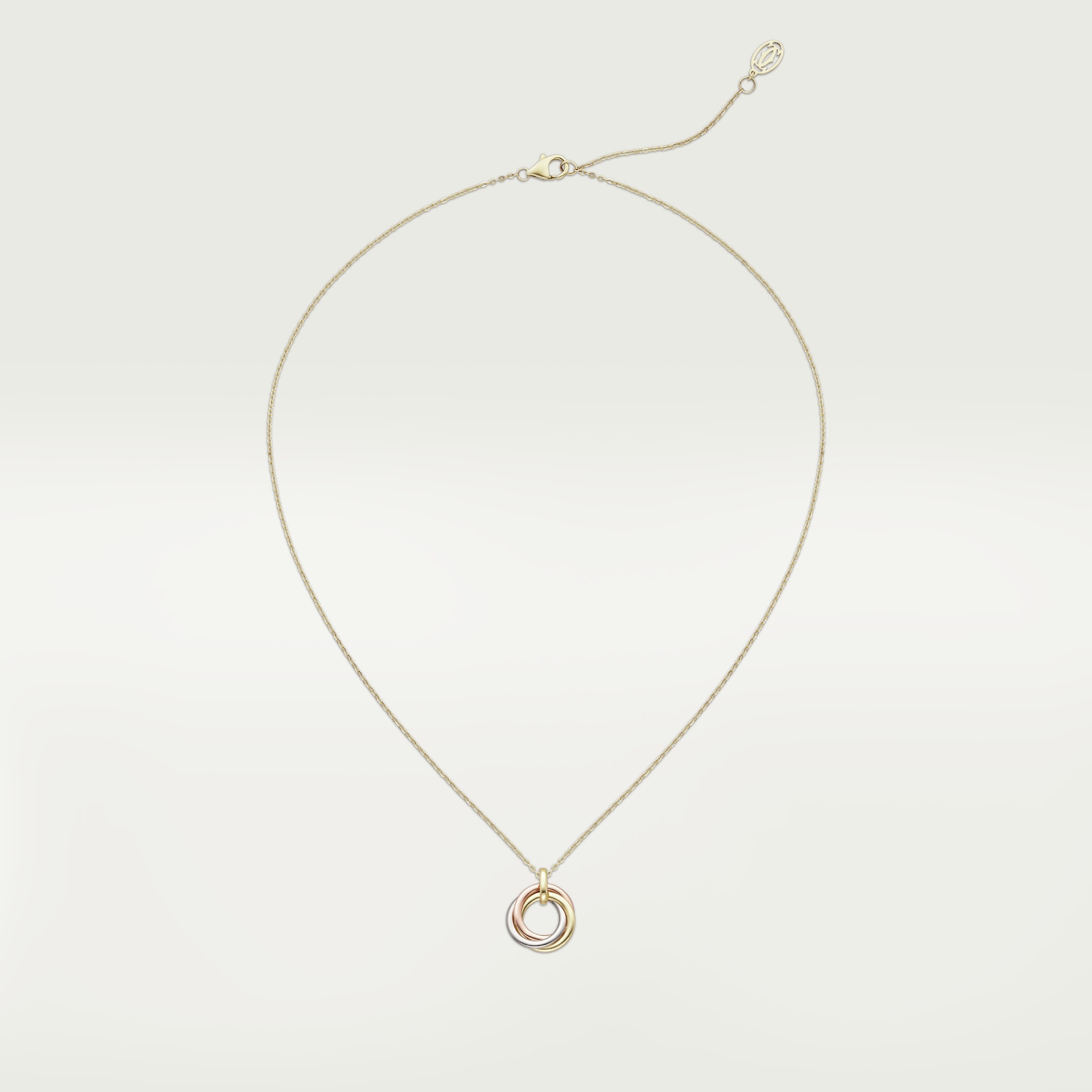 Trinity necklace, small modelWhite gold, yellow gold, rose gold