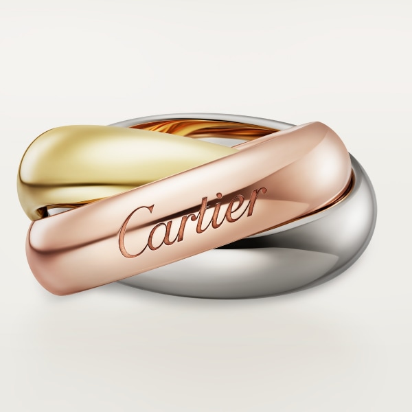 Trinity ring, extra-large model White gold, yellow gold, rose gold