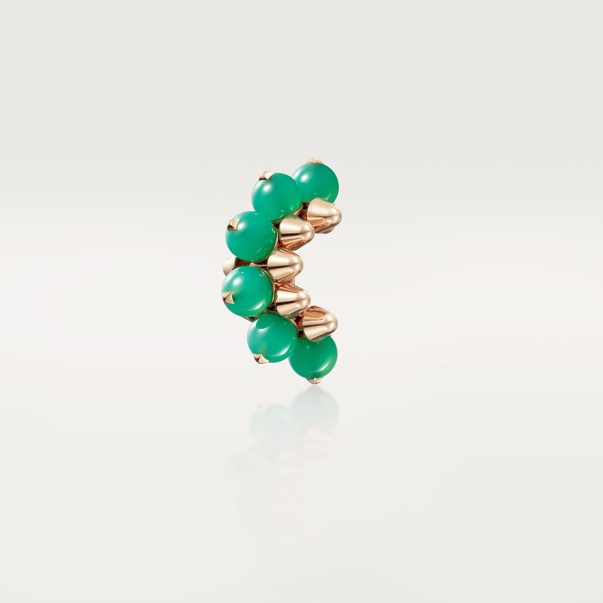 Clash de Cartier single earring, chrysoprase, extra-large model Pink gold, chrysoprase