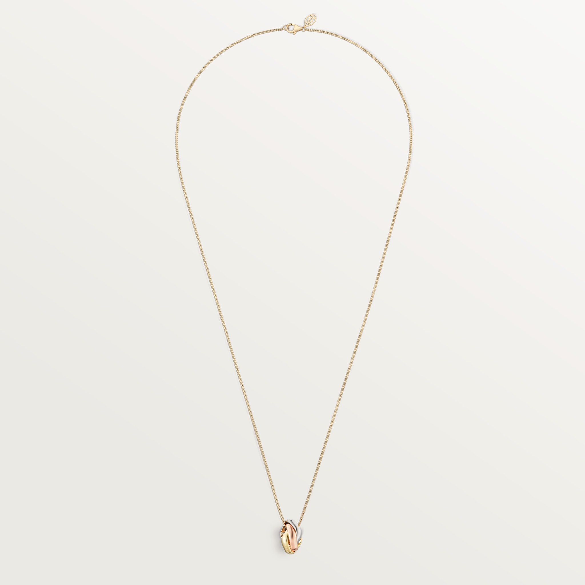 Trinity cushion necklace White gold, yellow gold, rose gold