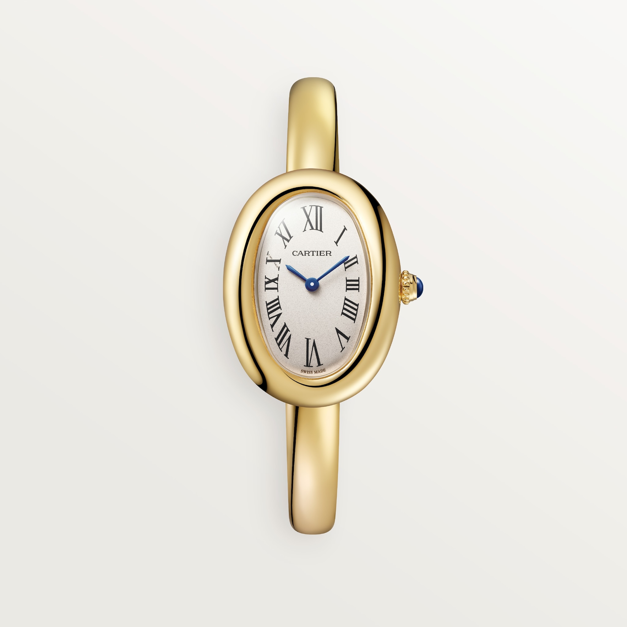 Baignoire watchSmall model, size 15, quartz, yellow gold